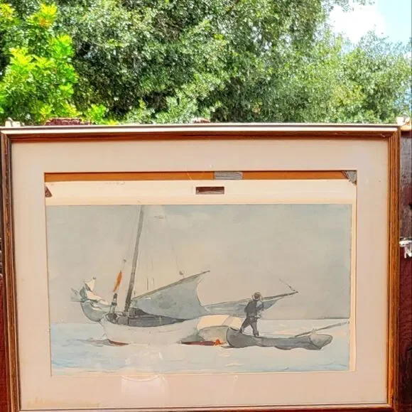 Winslow Homer Stowing the Sail